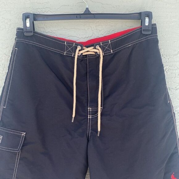 Polo Ralph Lauren Board Shorts Swim Trunks Sz L Black - Picture 4 of 12